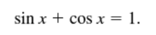 trigonometric equations