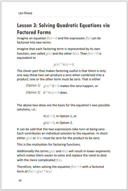 Math 30 Diploma Prep, Pre-Calculus 12, Lessons